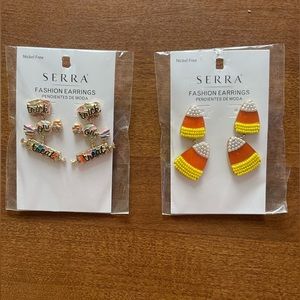 - - 2  pair of Halloween costume jewelry, post earrings. Brand new in package